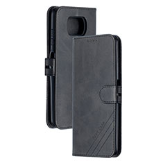 Custodia Portafoglio In Pelle Cover con Supporto H02X per Xiaomi Poco X3 NFC Nero