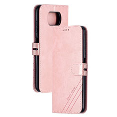 Custodia Portafoglio In Pelle Cover con Supporto H02X per Xiaomi Poco X3 NFC Oro Rosa