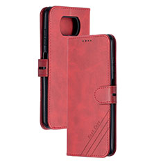 Custodia Portafoglio In Pelle Cover con Supporto H02X per Xiaomi Poco X3 NFC Rosso