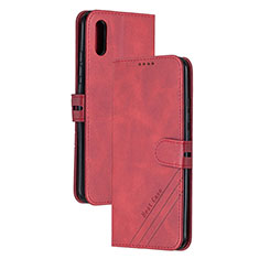 Custodia Portafoglio In Pelle Cover con Supporto H02X per Xiaomi Redmi 9A Rosso
