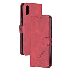 Custodia Portafoglio In Pelle Cover con Supporto H02X per Xiaomi Redmi 9i Rosso
