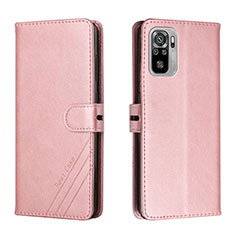 Custodia Portafoglio In Pelle Cover con Supporto H02X per Xiaomi Redmi Note 10S 4G Oro Rosa