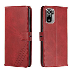 Custodia Portafoglio In Pelle Cover con Supporto H02X per Xiaomi Redmi Note 10S 4G Rosso