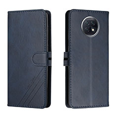 Custodia Portafoglio In Pelle Cover con Supporto H02X per Xiaomi Redmi Note 9 5G Blu