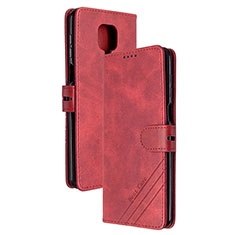 Custodia Portafoglio In Pelle Cover con Supporto H02X per Xiaomi Redmi Note 9 Pro Max Rosso