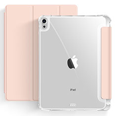 Custodia Portafoglio In Pelle Cover con Supporto H03 per Apple iPad Air 4 10.9 (2020) Oro Rosa