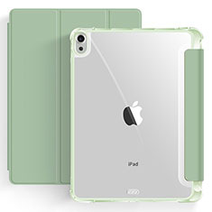 Custodia Portafoglio In Pelle Cover con Supporto H03 per Apple iPad Air 4 10.9 (2020) Verde