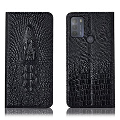 Custodia Portafoglio In Pelle Cover con Supporto H03P per Motorola Moto G50 Nero