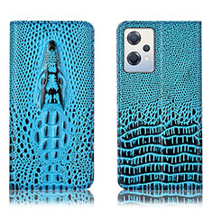 Custodia Portafoglio In Pelle Cover con Supporto H03P per OnePlus Nord CE 2 Lite 5G Cielo Blu