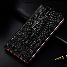 Custodia Portafoglio In Pelle Cover con Supporto H03P per Samsung Galaxy A6 Plus (2018) Nero