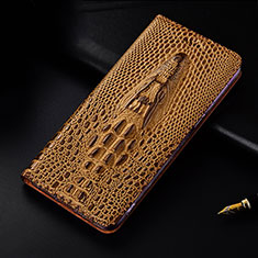 Custodia Portafoglio In Pelle Cover con Supporto H03P per Samsung Galaxy Note 20 Ultra 5G Marrone