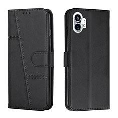 Custodia Portafoglio In Pelle Cover con Supporto H03X per Nothing Phone 1 Nero