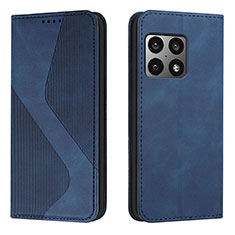 Custodia Portafoglio In Pelle Cover con Supporto H03X per OnePlus 10 Pro 5G Blu