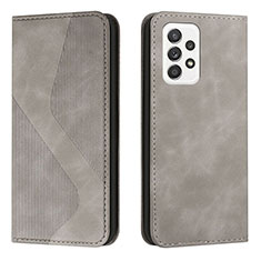 Custodia Portafoglio In Pelle Cover con Supporto H03X per Samsung Galaxy A33 5G Grigio