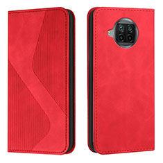 Custodia Portafoglio In Pelle Cover con Supporto H03X per Xiaomi Mi 10i 5G Rosso