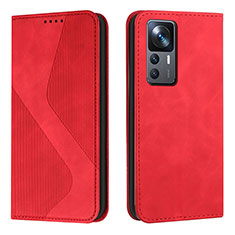 Custodia Portafoglio In Pelle Cover con Supporto H03X per Xiaomi Mi 12T 5G Rosso