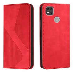 Custodia Portafoglio In Pelle Cover con Supporto H03X per Xiaomi Redmi 10A 4G Rosso