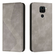 Custodia Portafoglio In Pelle Cover con Supporto H03X per Xiaomi Redmi 10X 4G Grigio