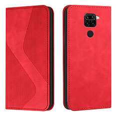Custodia Portafoglio In Pelle Cover con Supporto H03X per Xiaomi Redmi 10X 4G Rosso