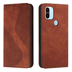 Custodia Portafoglio In Pelle Cover con Supporto H03X per Xiaomi Redmi A1 Plus Marrone