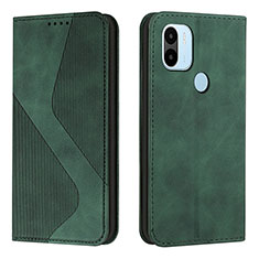 Custodia Portafoglio In Pelle Cover con Supporto H03X per Xiaomi Redmi A1 Plus Verde