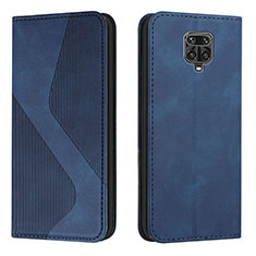 Custodia Portafoglio In Pelle Cover con Supporto H03X per Xiaomi Redmi Note 9 Pro Blu