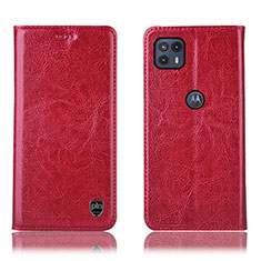 Custodia Portafoglio In Pelle Cover con Supporto H04P per Motorola Moto G50 5G Rosso