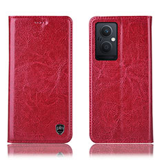 Custodia Portafoglio In Pelle Cover con Supporto H04P per OnePlus Nord N20 5G Rosso