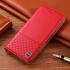 Custodia Portafoglio In Pelle Cover con Supporto H04P per Samsung Galaxy S21 FE 5G Rosso