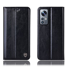 Custodia Portafoglio In Pelle Cover con Supporto H04P per Xiaomi Mi 12 Pro 5G Nero