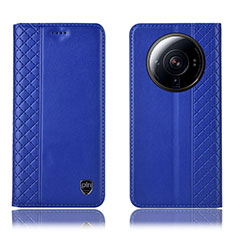 Custodia Portafoglio In Pelle Cover con Supporto H04P per Xiaomi Mi 12 Ultra 5G Blu