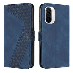 Custodia Portafoglio In Pelle Cover con Supporto H04X per Xiaomi Mi 11i 5G Blu