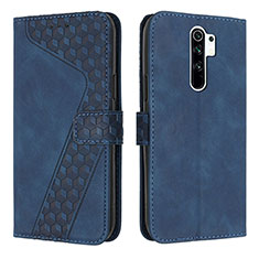 Custodia Portafoglio In Pelle Cover con Supporto H04X per Xiaomi Redmi 9 Prime India Blu