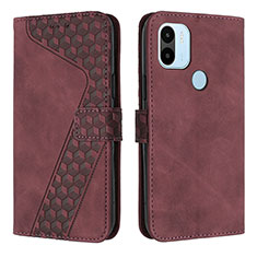 Custodia Portafoglio In Pelle Cover con Supporto H04X per Xiaomi Redmi A1 Plus Rosso Rosa