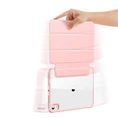 Custodia Portafoglio In Pelle Cover con Supporto H05 per Apple iPad Mini 6 Oro Rosa