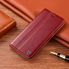 Custodia Portafoglio In Pelle Cover con Supporto H05P per Samsung Galaxy Note 10 Lite Rosso