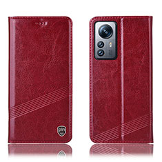 Custodia Portafoglio In Pelle Cover con Supporto H05P per Xiaomi Mi 12 Lite 5G Rosso