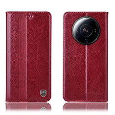 Custodia Portafoglio In Pelle Cover con Supporto H05P per Xiaomi Mi 12S Ultra 5G Rosso