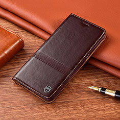 Custodia Portafoglio In Pelle Cover con Supporto H05P per Xiaomi Mi Note 10 Lite Marrone