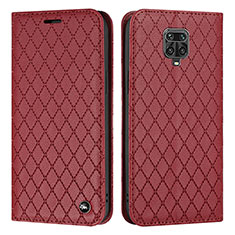 Custodia Portafoglio In Pelle Cover con Supporto H05X per Xiaomi Poco M2 Pro Rosso