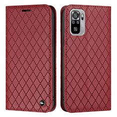 Custodia Portafoglio In Pelle Cover con Supporto H05X per Xiaomi Poco M5S Rosso