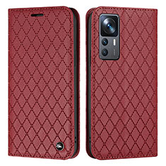 Custodia Portafoglio In Pelle Cover con Supporto H05X per Xiaomi Redmi K50 Ultra 5G Rosso