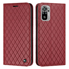 Custodia Portafoglio In Pelle Cover con Supporto H05X per Xiaomi Redmi Note 11 SE India 4G Rosso