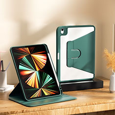 Custodia Portafoglio In Pelle Cover con Supporto H06 per Apple iPad Air 4 10.9 (2020) Verde
