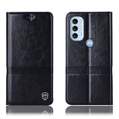 Custodia Portafoglio In Pelle Cover con Supporto H06P per Motorola Moto G71 5G Nero