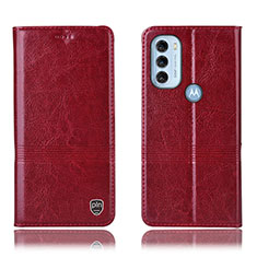 Custodia Portafoglio In Pelle Cover con Supporto H06P per Motorola Moto G71 5G Rosso