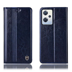 Custodia Portafoglio In Pelle Cover con Supporto H06P per OnePlus Nord CE 2 Lite 5G Blu