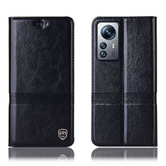 Custodia Portafoglio In Pelle Cover con Supporto H06P per Xiaomi Mi 12 5G Nero