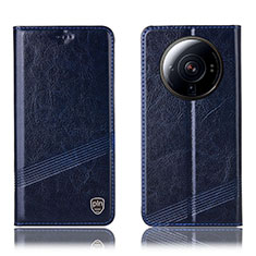 Custodia Portafoglio In Pelle Cover con Supporto H06P per Xiaomi Mi 12S Ultra 5G Blu