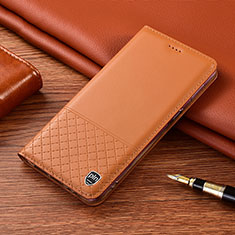 Custodia Portafoglio In Pelle Cover con Supporto H07P per Huawei P50 Pro Arancione